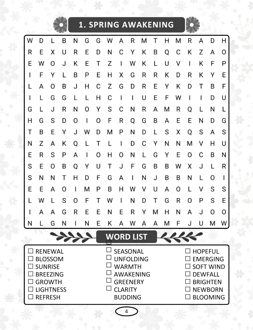 Spring Word Search - Page 4