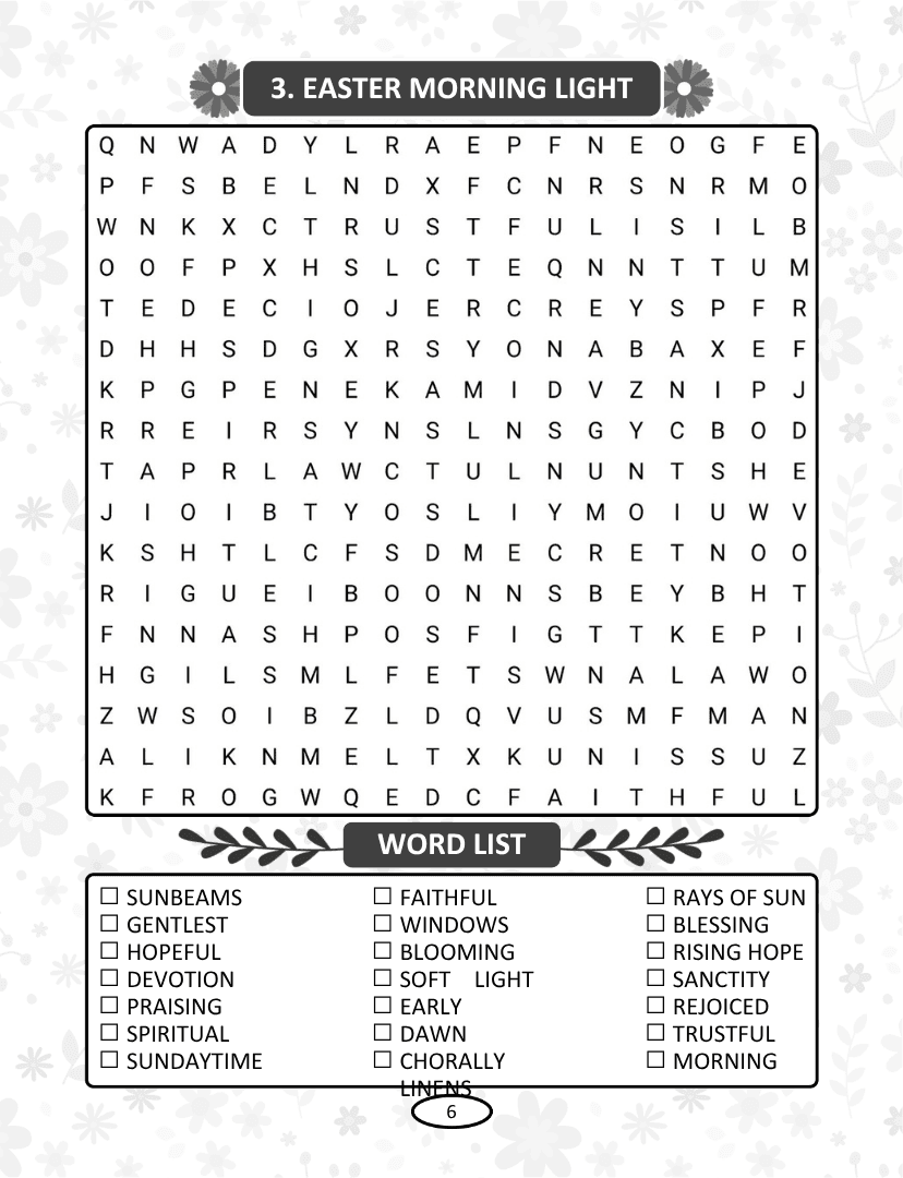 Spring Word Search - Page 6
