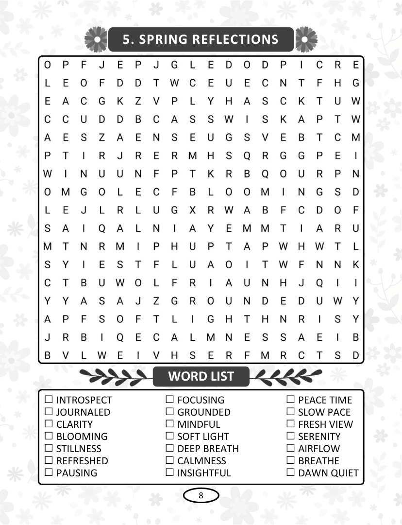 Spring Word Search - Page 8