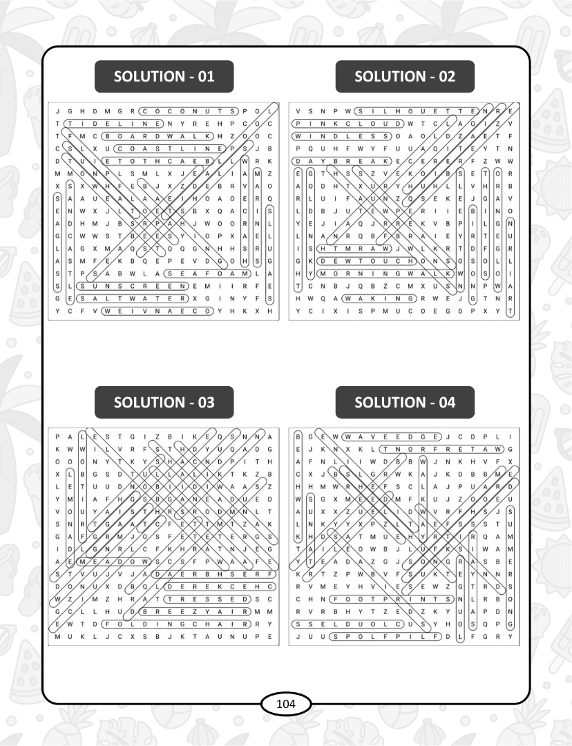 Summer Word Search - Page 104