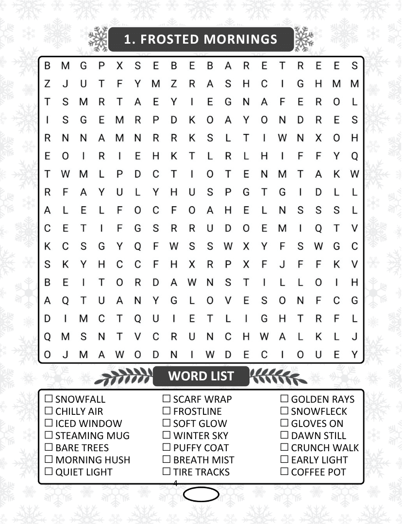Winter Word Search - Page 4