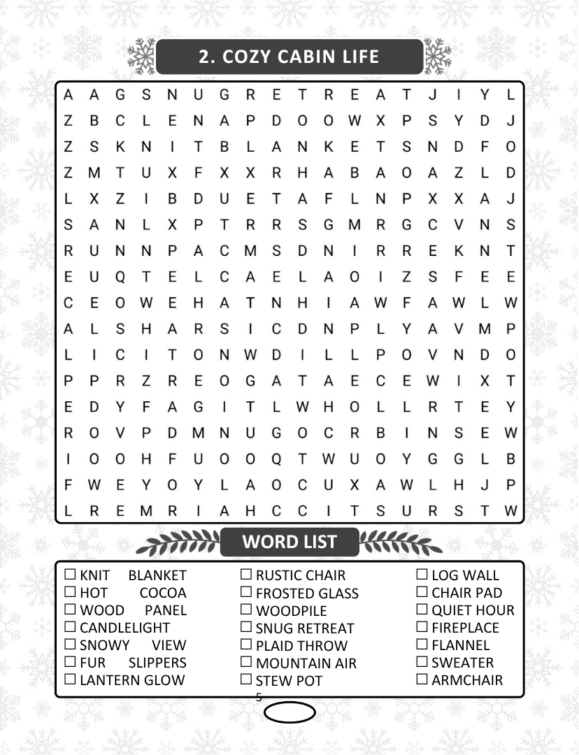 Winter Word Search - Page 5