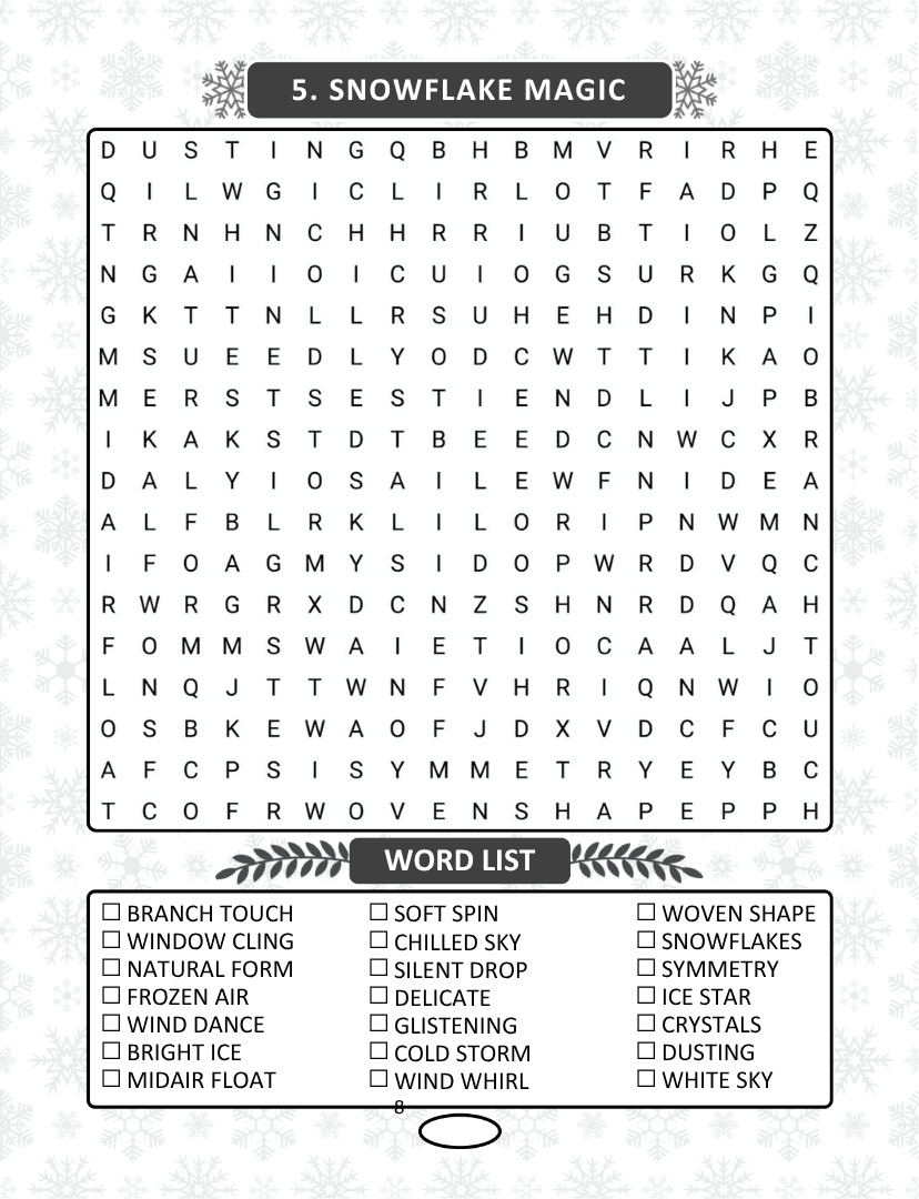 Winter Word Search - Page 8