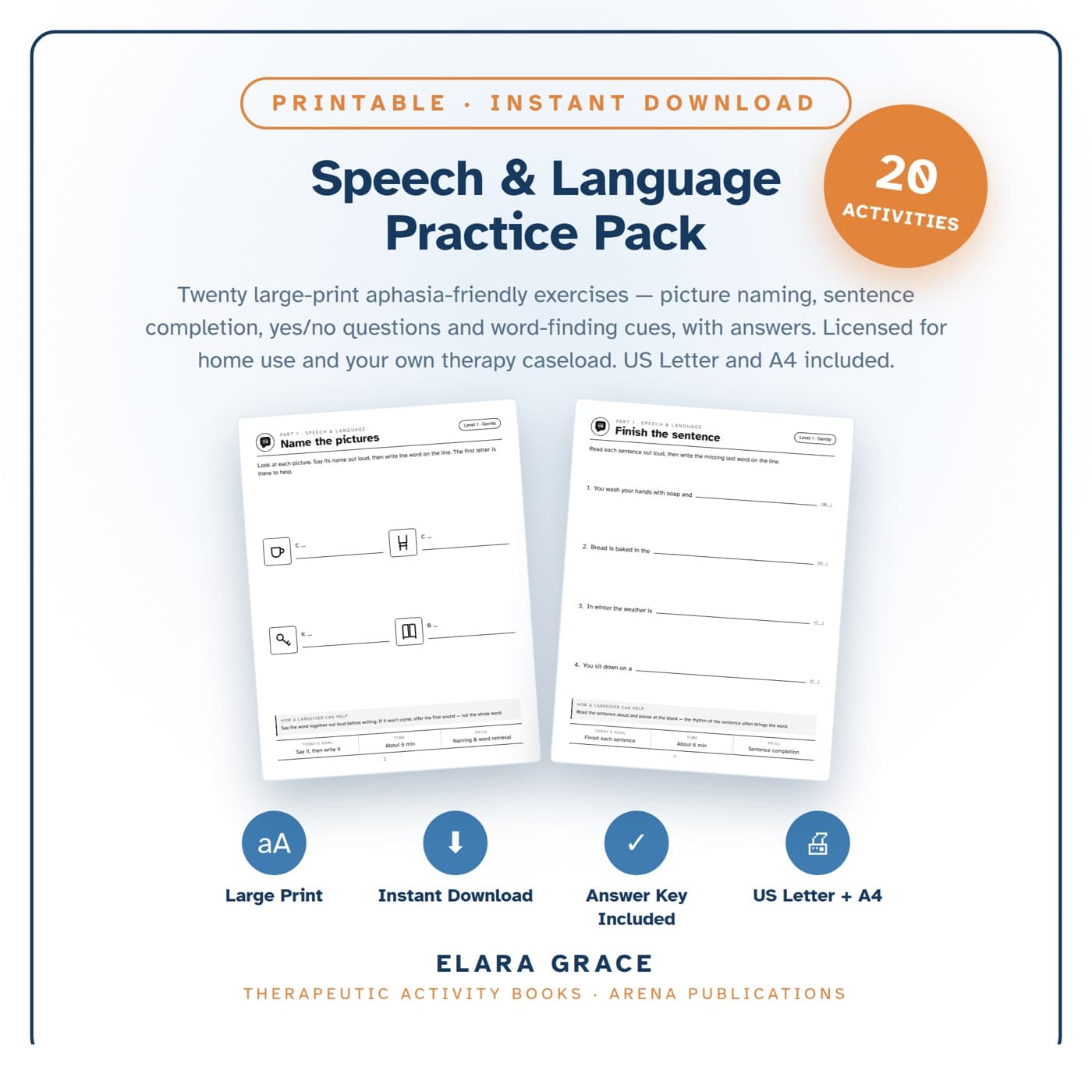 Speech & Language Practice Pack