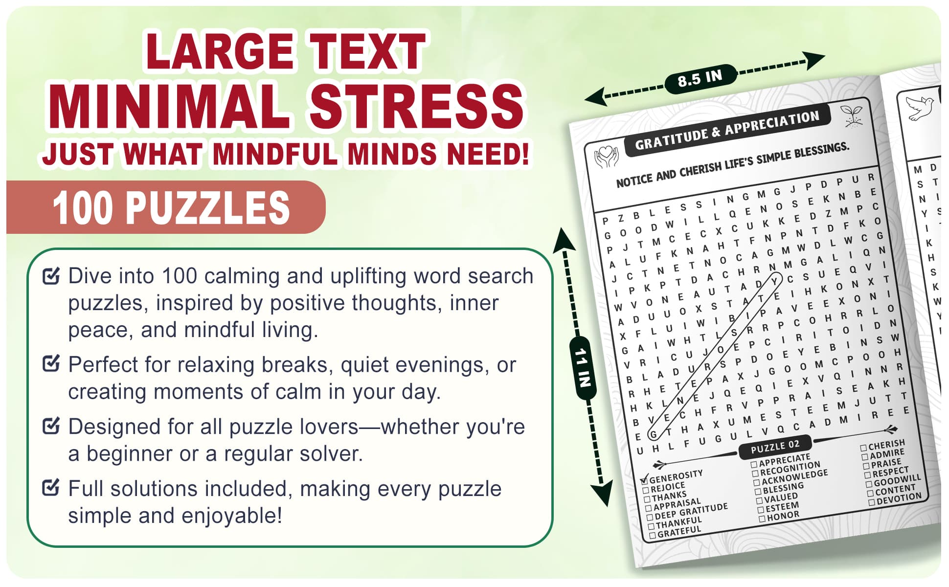 Mindfulness Word Search - Preview 2