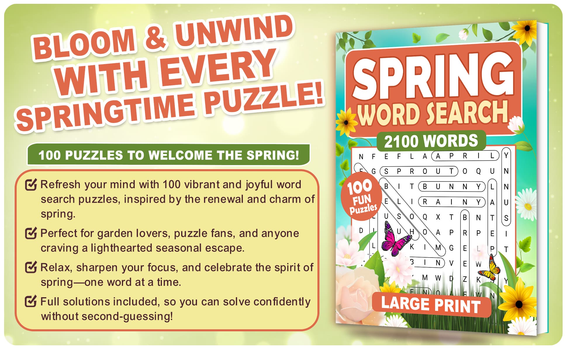 Spring Word Search - Preview 1
