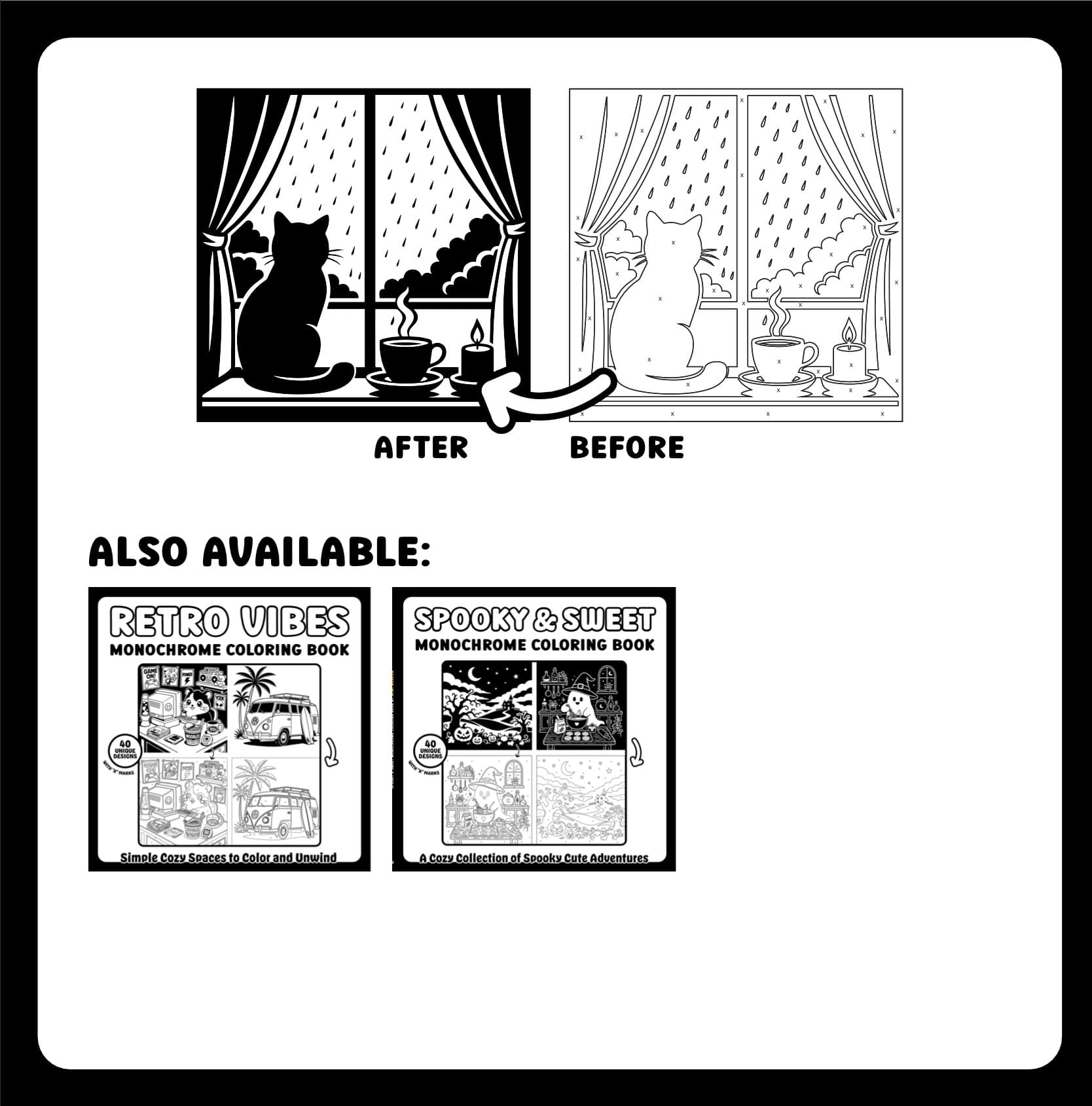 Cozy Corners Monochrome Coloring Book - Image 2