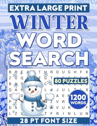 Extra Large Print Winter Word Search